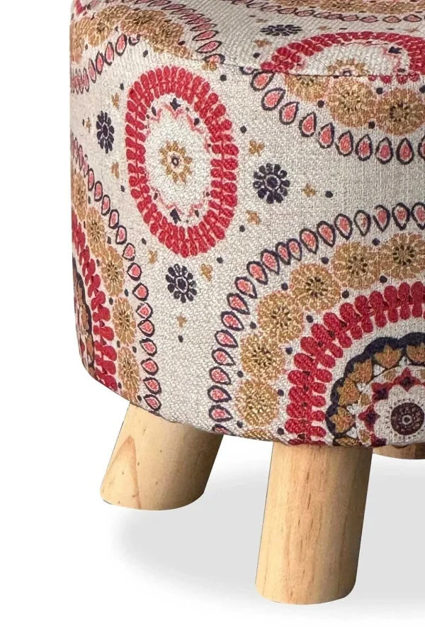 Circle Pattern Footstool