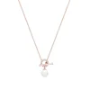 Circle T-Bar Necklace In Rose Gold