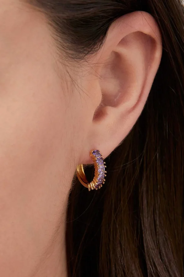 Classic Amethyst Hoops