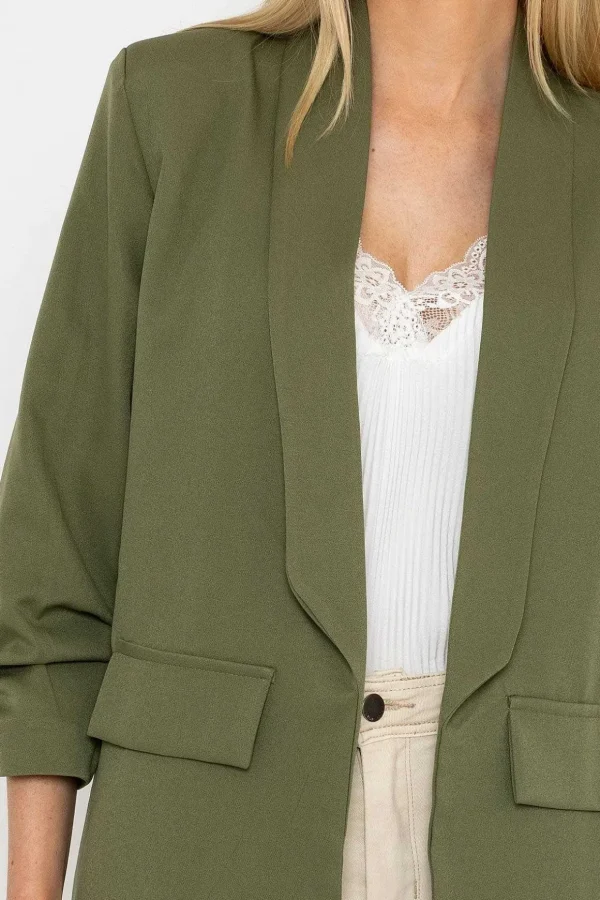 Classic Blazer In Khaki