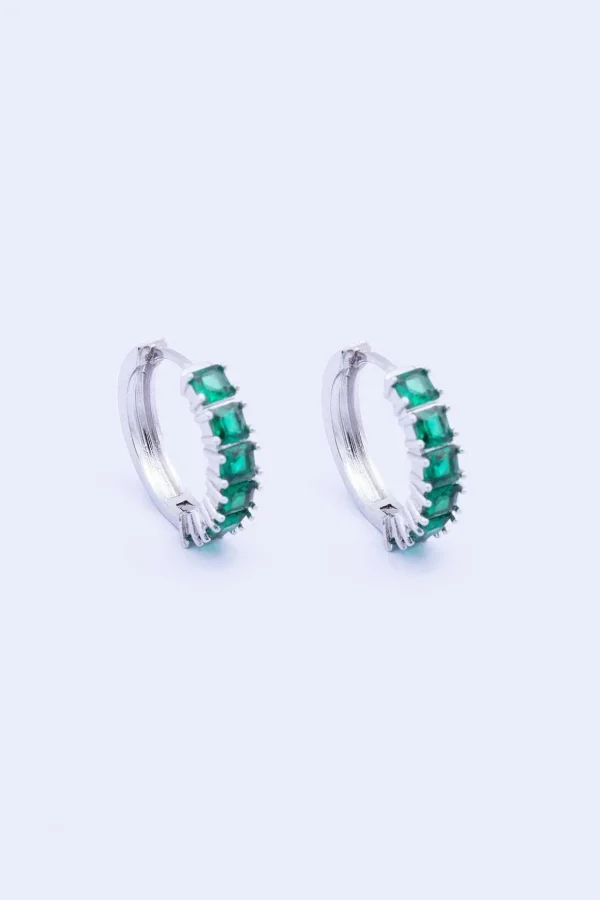 Classic Emerald Hoops