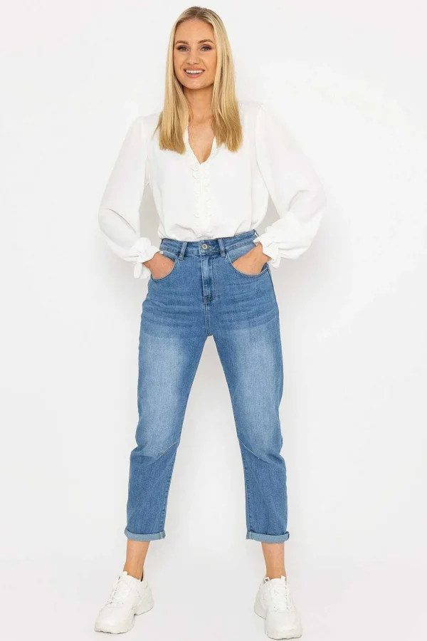Classic High Waisted Denim Jeans