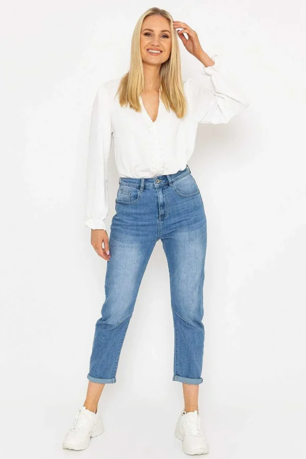 Classic High Waisted Denim Jeans