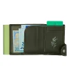 Classic Leather Coin Holder In Green