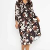 Cliodhna Brown Printed Midi Dress