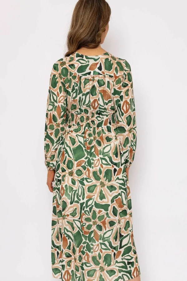 Cliodhna Green Printed Midi Dress