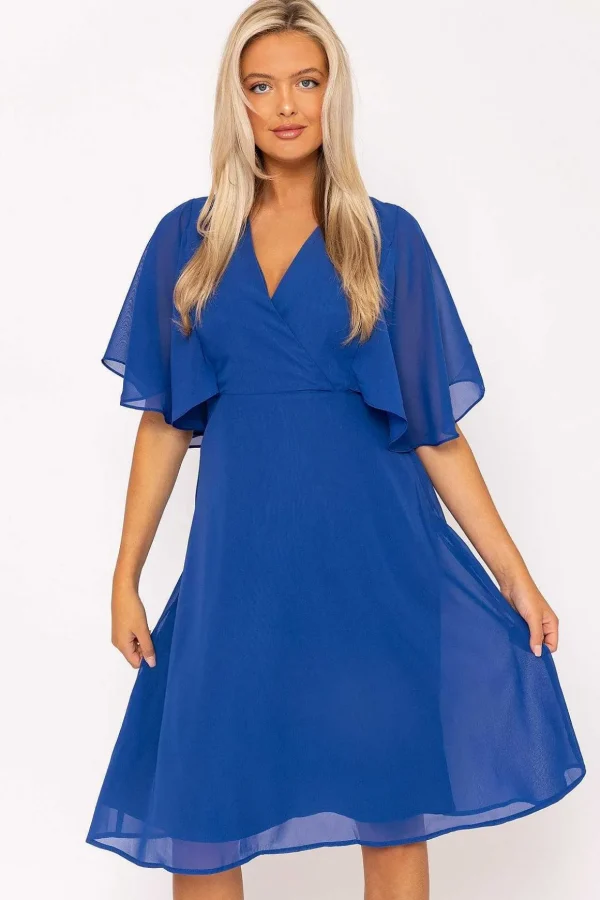 Cobalt Angel Sleeve Dress