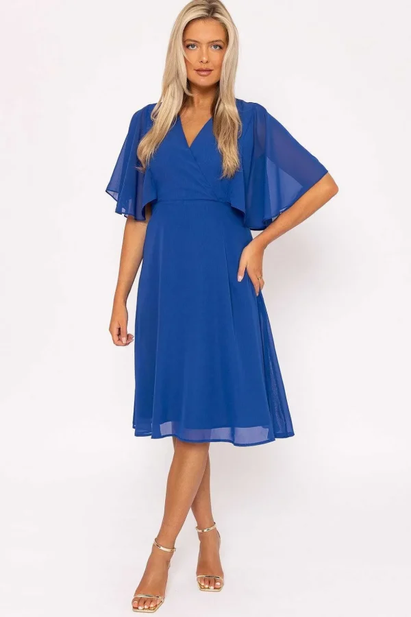 Cobalt Angel Sleeve Dress