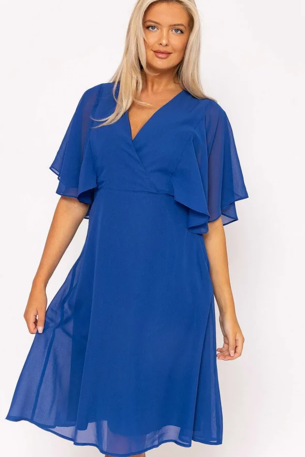 Cobalt Angel Sleeve Dress