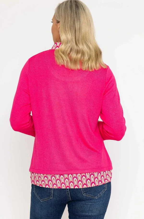 Collar Insert Knitwear Top