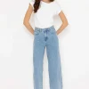 Colombe Blue Denim Wide Jeans