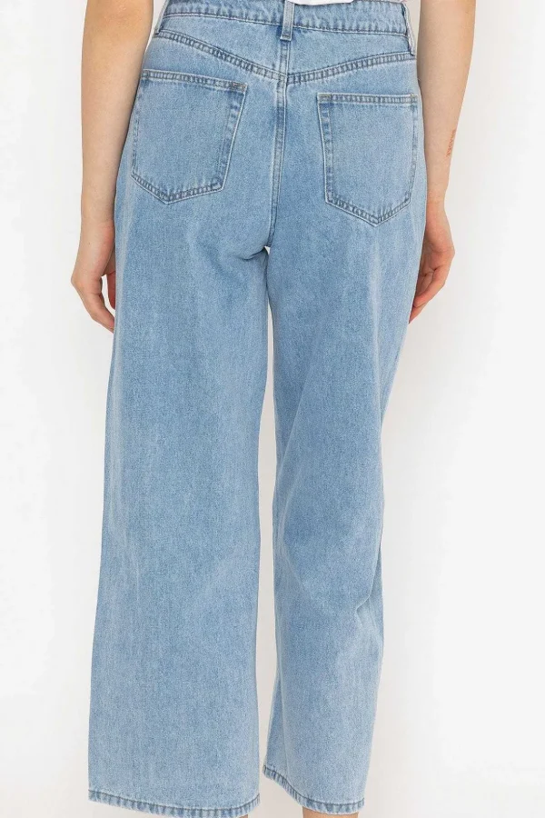 Colombe Blue Denim Wide Jeans