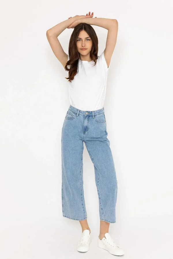 Colombe Blue Denim Wide Jeans