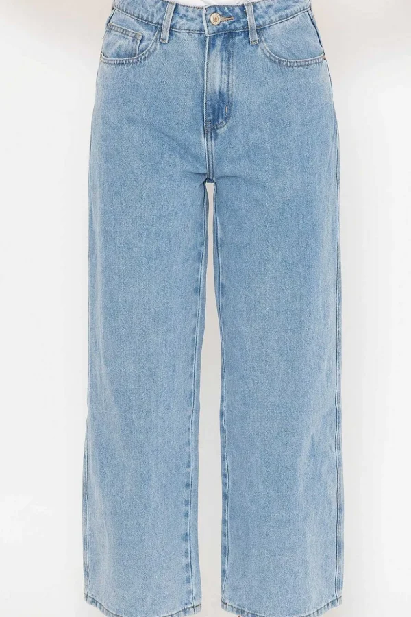 Colombe Blue Denim Wide Jeans