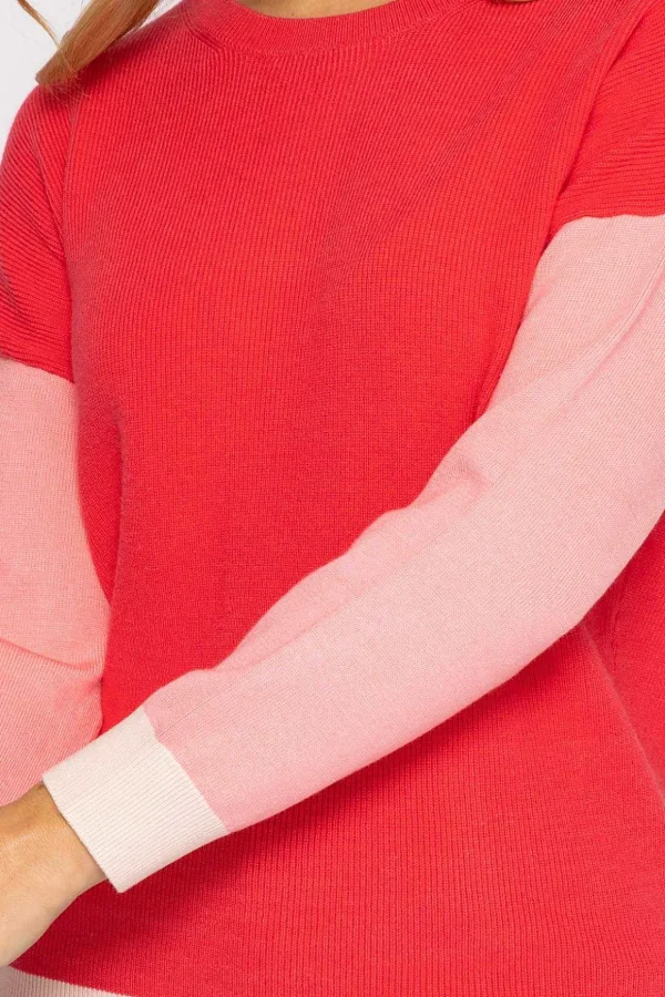 Colour Block Knit In Blush