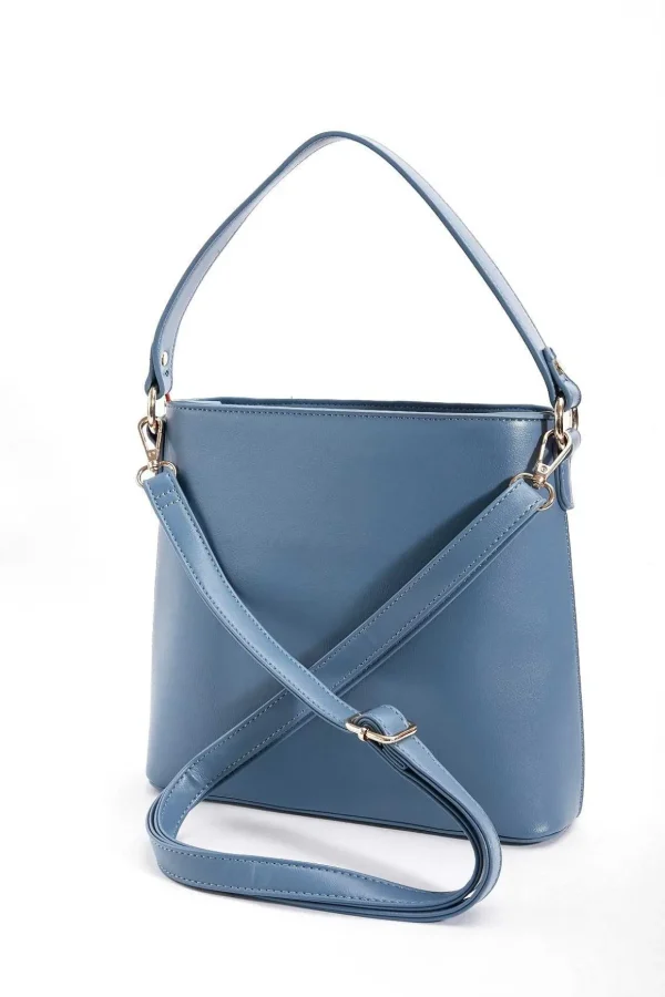 Colour Block Tote In Blue