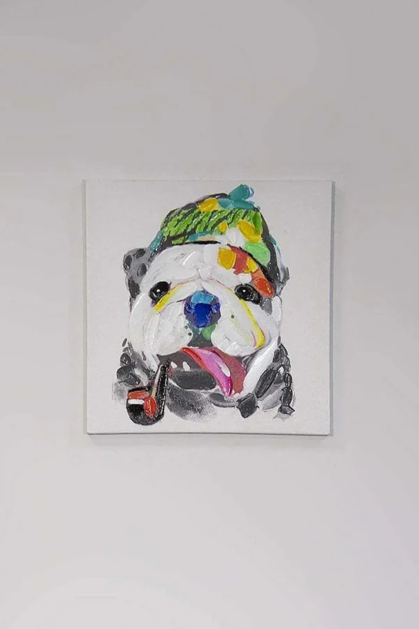 Colourful Dog Canvas Wall Art