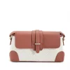 Contrast Top Shoulder Bag In Tan