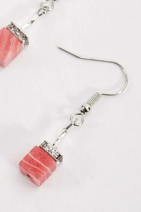 Coral Beaded Earrings