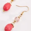 Coral Beaded Earrings