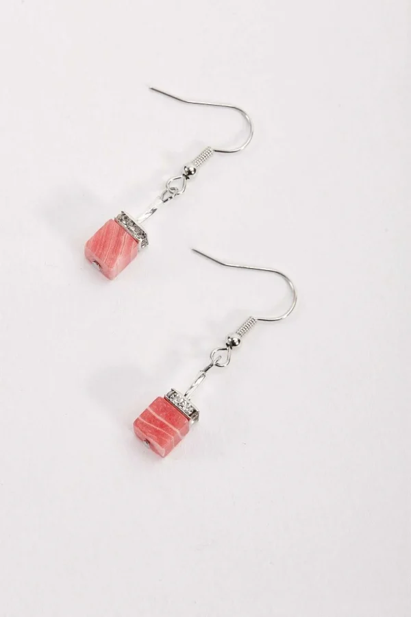 Coral Beaded Earrings