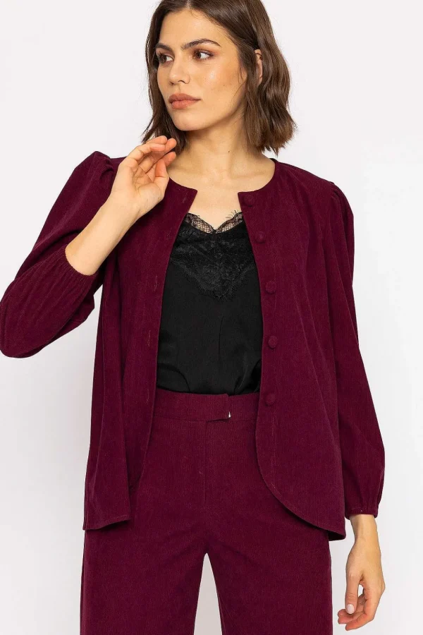 Cord Jacket In Plum