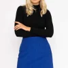 Cord Mini Skirt In Blue