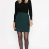 Cord Mini Skirt In Green