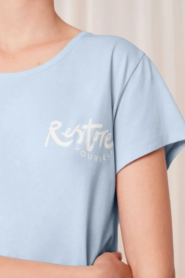 Cotton Nightdress In Blue