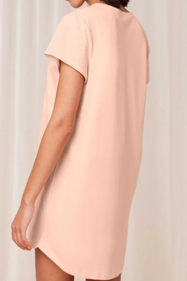 Cotton Nightdress In Peach