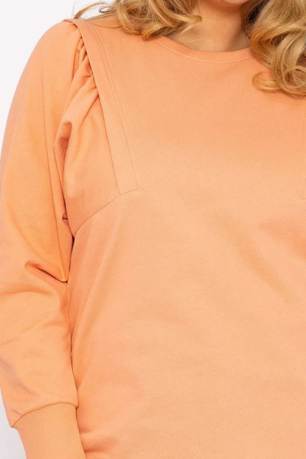 Cotton Sweatshirt In Orange