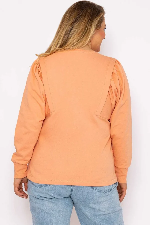 Cotton Sweatshirt In Orange