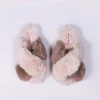 Cream Faux Fur Contrast Slippers