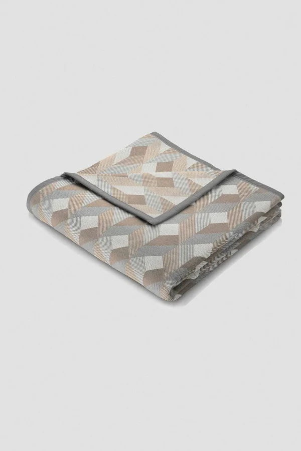 Cream Geometric Throw