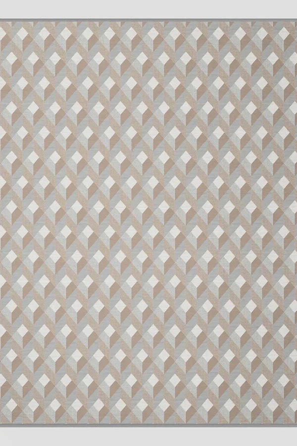 Cream Geometric Throw