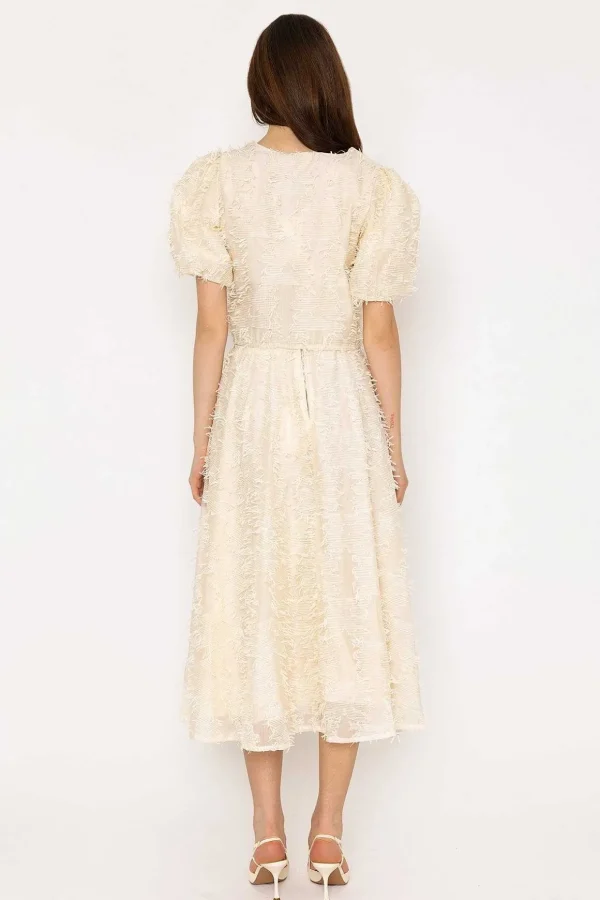 Cream Tulle Cropped Top