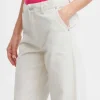 Cream Wide Leg Jeans