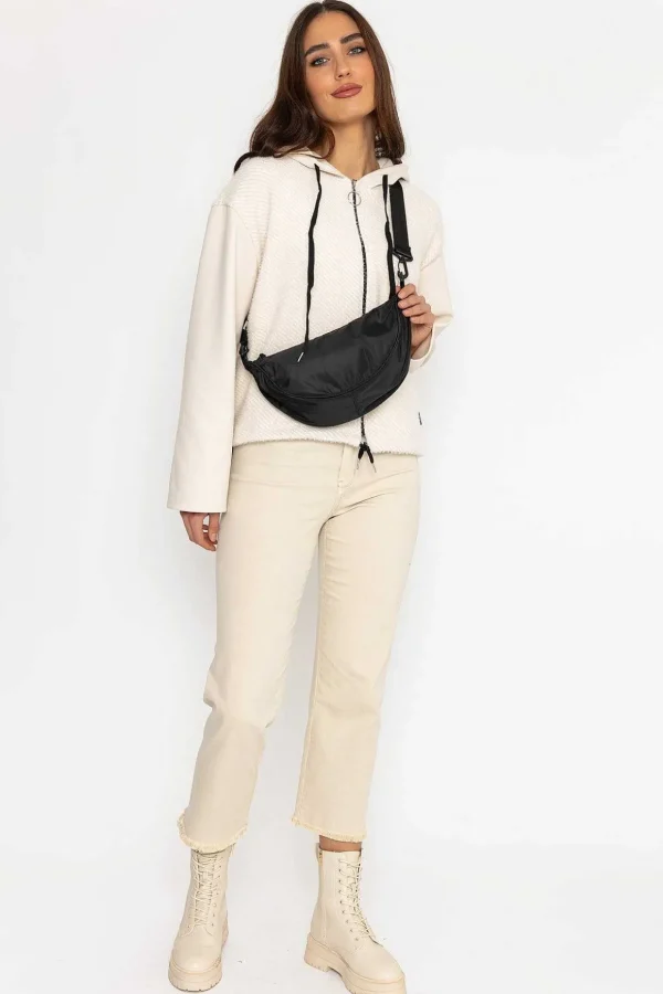 Crescent Shape Crossbody In Black