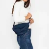 Crescent Shape Crossbody In Navy