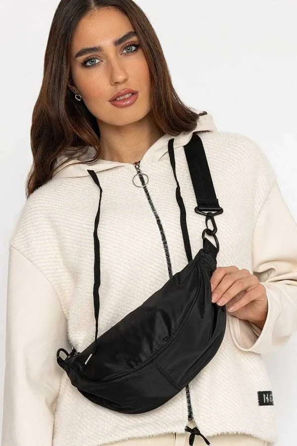 Crescent Shape Crossbody In Black
