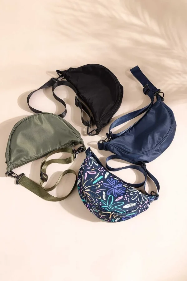 Crescent Shape Crossbody In Navy