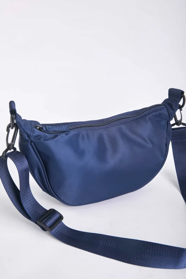 Crescent Shape Crossbody In Navy