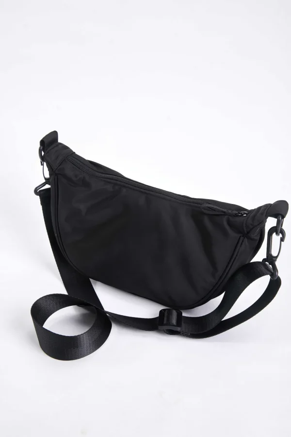 Crescent Shape Crossbody In Black