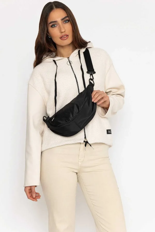 Crescent Shape Crossbody In Black