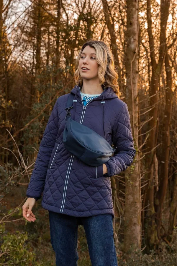 Crescent Shape Crossbody In Navy