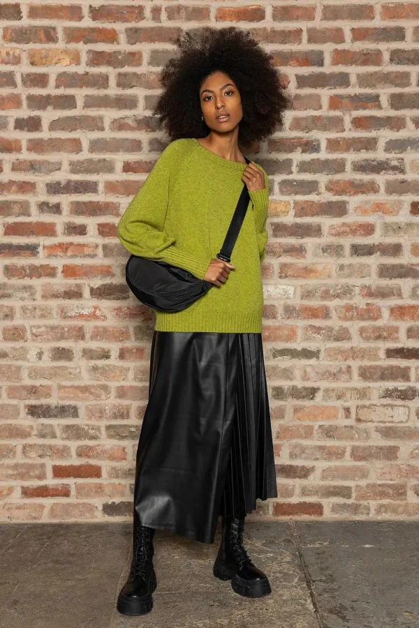 Crescent Shape Crossbody In Black