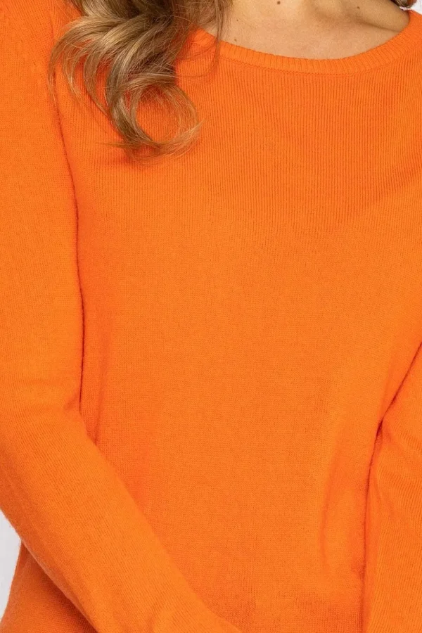 Crew Neck Cashmilon Knit In Coral