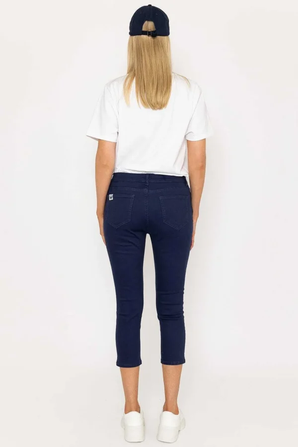 Crop Stretch Jeans In Navy