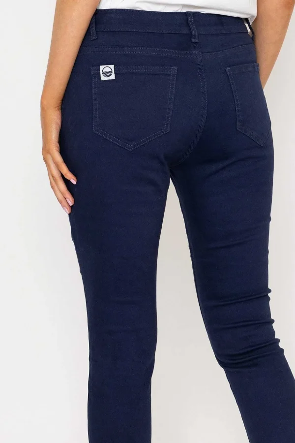 Crop Stretch Jeans In Navy
