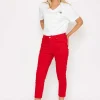 Crop Stretch Jeans In Red